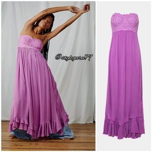Free People, Adella Corset Maxi Dress in Beauty Berry